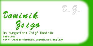 dominik zsigo business card