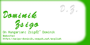 dominik zsigo business card